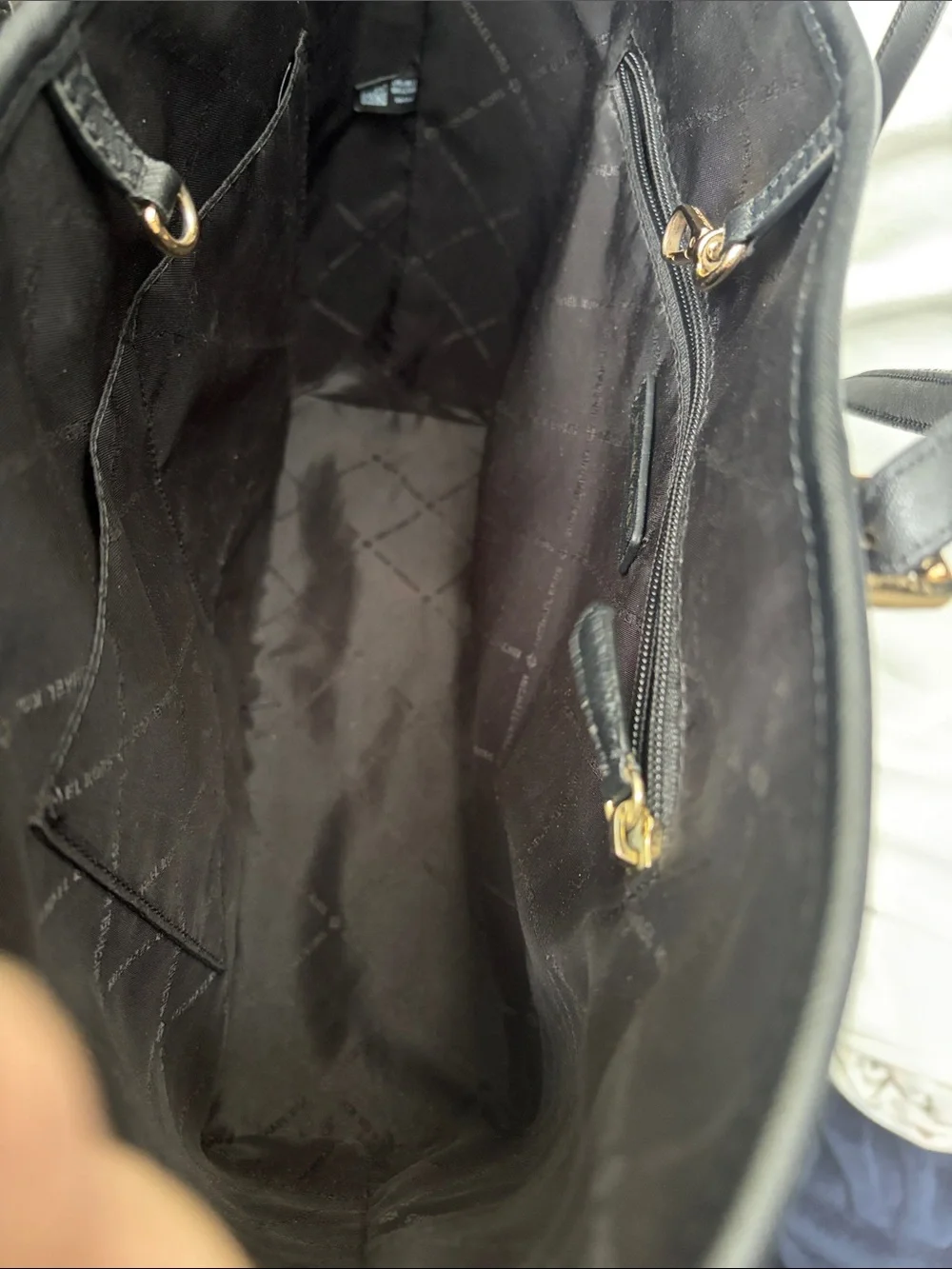 Michael Kors Black Tote with Signature MK Zip Wallet